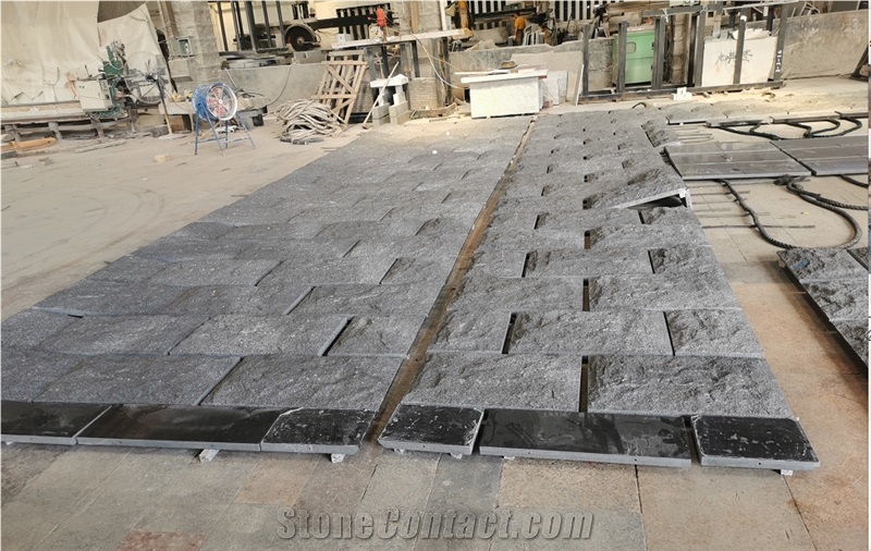 China Hainan G654 Black Granite Split Wall Covering Tiles